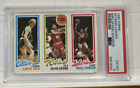 1980 Topps Larry Bird / Julius Erving / Magic Johnson Rookie card PSA 6
