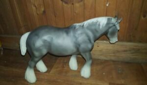 Vintage Breyer Smoke 'n Mirrors Gray Shire Horse White Mane Tail.
