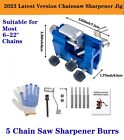 Chainsaw Sharpening Jig Sharpener Tool Kit w/5 Bit for 6-22