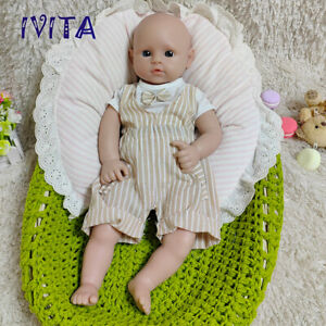 IVITA 18'' Reborn Baby BOY Doll 5.94lbs Newborn Baby Accompany Silicone Dolls