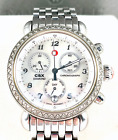 Michele CSX Diamond Chronograph Watch With SS Locking Band  in Excellent Cond.