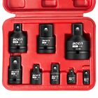 8 Piece Impact Socket Adapter and Reducer Set, 1/4