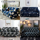 Sofa Cover 1 2 3 4 Seater Elastic Settee Stretch Spandex Printed Couch Protector