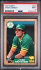 1987 Topps #620 Jose Canseco - Oakland Athletics - PSA 9 - MINT - 84882455 🔥