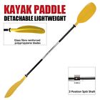 Oceansouth Aluminum Kayak Paddle Yellow Asymmetric Detachable Lightweight Canoe