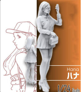 1/24 Scale Military Female Soldier Hana Unpainted Resin Figure Model Kits Statue