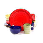 Gibson Color Vibes Dinnerware Set, 12 Piece