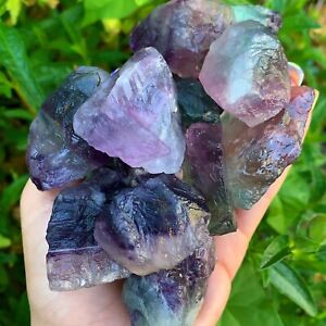 Raw Rough Rainbow Fluorite Large Chunks Healing Crystal Mineral Rocks Specimens