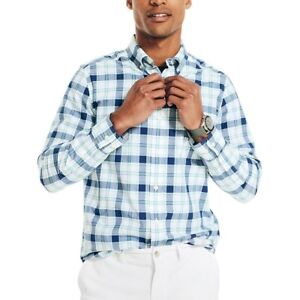 NAUTICA Men's Sustainably Crafted Classic-Fit Plaid Button-Down Shirt Pick Size