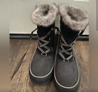 Sorel Tivoli III Women's Faux Fur Tall Black Winter Snow Boots Size 10