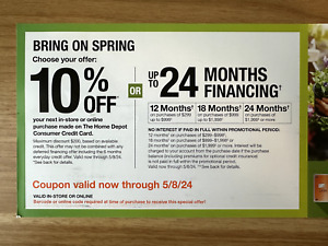 New ListingHOME DEPOT Coupon 10% Off  In Store or Online Exp 05/08/2024