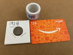 New ListingAMAZON GIFT CARD, 1928 LINCOLN WHEAT PENNY & STAMPS - ESTATE SALE !!!