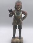 New ListingHand Carved and Painted 13.5” Vintage Wooden Warrior Working Figure With Hatchet