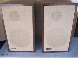PAIR of Vintage 1974 Speakers The Smaller Advent Loudspeaker--11.5 X 9.5 X 20