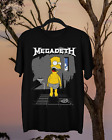 Funny Simpson Megadeth Band Cotton Unisex Black SHirt Full Size  - Free Shipping