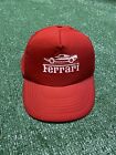 Vintage Ferrari SnapBack Hat Formula 1 Trucker Hat Summer Red Super car 90’s