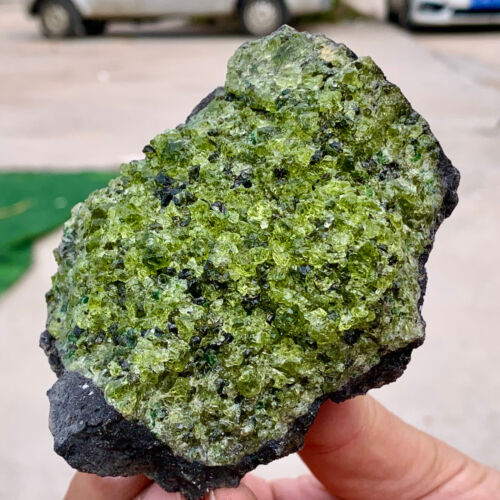 New Listing383G Natural and rare beautiful museum grade olive green olivine crystal