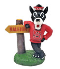 NORTH CAROLINA NC STATE WOLFPACK Table TOP Mascot Figurine W/ SIGN RALEIGH 10