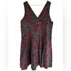 NWT Torrid Women's Rockabilly Leopard/Roses Fit and Flare Dress w/ Pockets Sz 22