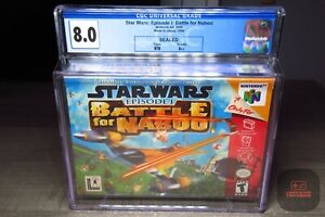 CGC 8.0 A++ - Star Wars: Episode I: Battle for Naboo Nintendo 64, N64 2000 NEW!