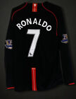 Ronaldo Manchester United Jersey 2008 Black Long sleeve Retro Away Jersey