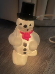 Vintage 1950’s Rosbro Frosty the Snowman Christmas Plastic Candy Container