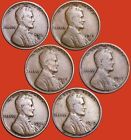 1913-D - 1919-D ALL DENVER MINT Lincoln Wheat Cent Pennies G/VG (6 COIN LOT)