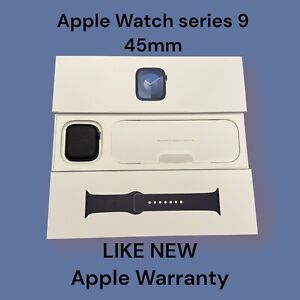Apple Watch Series 9 45mm Aluminum Case with Sport Band - Midnight, M/L (GPS)...