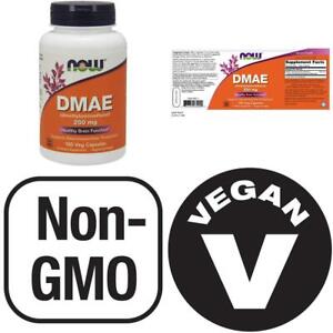 NOW Supplements, DMAE (Dimethylaminoethanol) 250 mg, 100 Veg Capsules