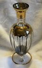 Vintage Mid Century Bohemia Crystal Glass Liquor Decanter Barware Gold/Black