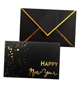 Heavy Duty Happy New Year Cards 2024-24 PK Happy New Year Cards Boxed with