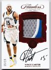 VINCE CARTER 2016-17 FLAWLESS AUTO JERSEY NUMBER AUTOGRAPH RUBY SP # 15/15 READ!
