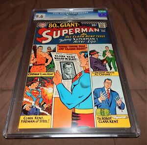 SUPERMAN # 197  CGC 9.6 WHITE PAGES 80 PAGE GIANT JULY 1967 DC ACTION SILVER AGE