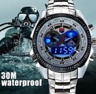 TVG Steel LED Digital Quartz Chronograph Waterproof Military Sports Watch Boxed