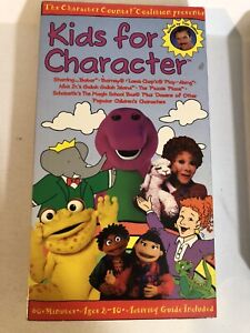 Kids For Character VHS Tape Tom Selleck Barney Shari Lewis