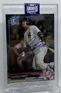 GLEYBER TORRES 2020 TOPPS ARCHIVES SIGNATURES SERIES 2017 BOWMAN 1/1  YANKEES