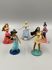 Disney Princess Lot Of 5 PVC Figures Cake Toppers Cinderella Belle Jasmine READ