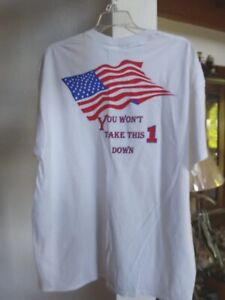 New Men's XL USA Flag T Shirt Gildan American Patriotic 100% Heavy Cotton .