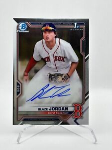 New ListingBlaze Jordan 2021 Bowman Chrome 1st Auto! Boston Red Sox!
