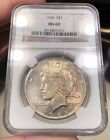 1928 Peace Dollar graded MS60 by NGC Key Date Lightly Toned Scuffy Holder