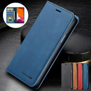 For iPhone 12 13 14 15 Pro Max X 7 8 11 Folding Leather Card Pocket Case Cover