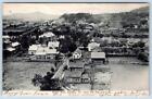 1907 WHITE RIVER JUNCTION VERMONT FROM TAFT FLAT AERIAL VIEW POSTCARD