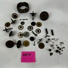 Larger Lot of Original Vintage Clock Mostly Brass Gears & Parts Steampunk Lot C