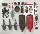 lego lot- vintage pirate lot, boats, sharks, kraken, animals, accessories