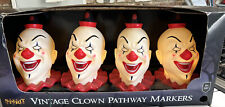 NIB Halloween Vintage Clown Pathway Markers (4) - Lights & Sound🤡