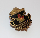 original rare 1913 CANADIAN LAWN BOWLERS pin beaver maple leaf bronze enameled