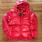 NWT POLO RALPH LAUREN RED GLOSSY WATER REPELLENT DOWN PUFFER JACKET Large $398