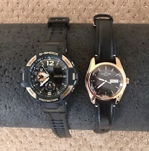 Casio G-Shock Gravity Master Watch and Fossil CS 5000 Curator series Watch