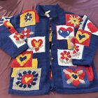 VTG PACHAMAMA Wool Sweater Multicolor  Has Some Holes/loose Stitches - Hearts