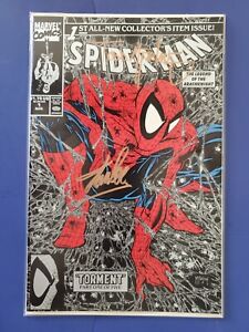 Spider-Man #1 Silver Variant Signed By Todd McFarlane & Stan Lee